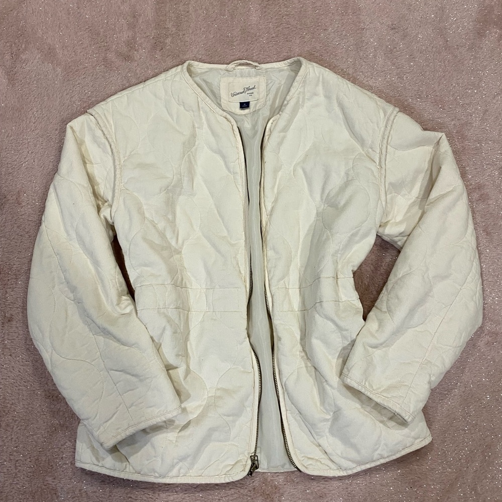 Universal Thread Off-White Puffer Jacket - image 1
